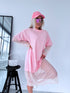 Dress with lace "IMITATION" - SOFT PINK